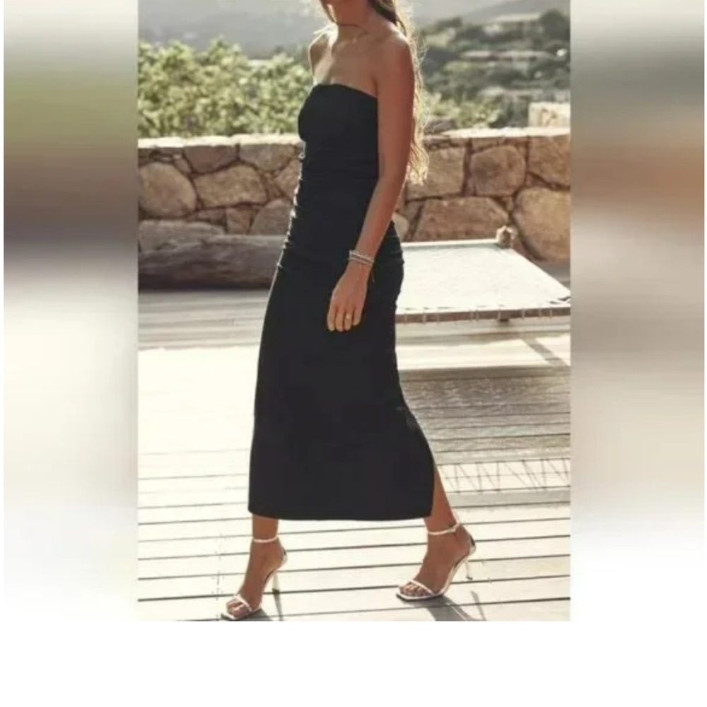 Zara Black Strapless Dress